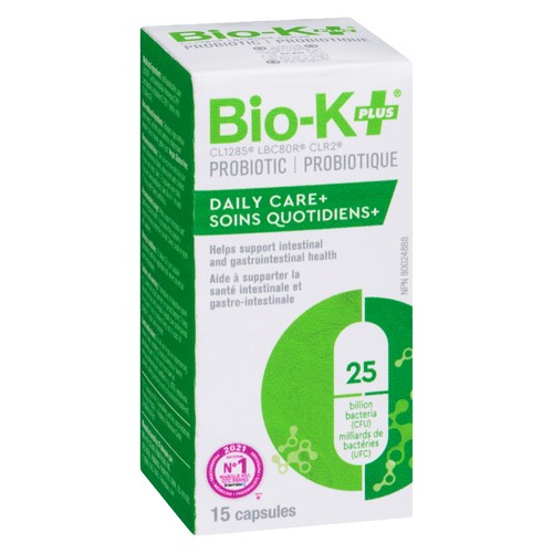 Bio-K Plus Probiotic Daily Care+ Capsules 15 Count