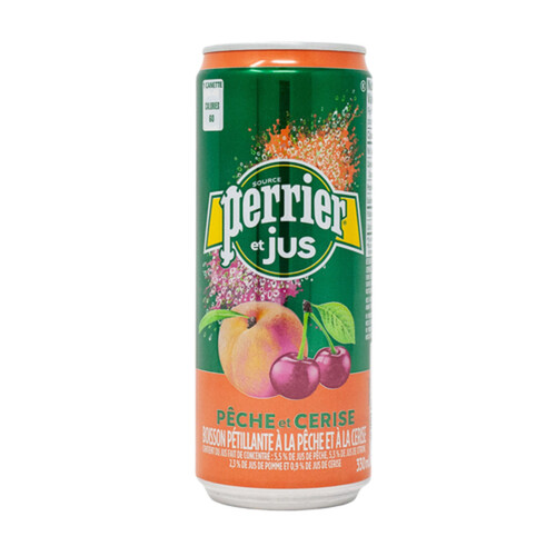 Perrier Sparkling Water Peach And Cherry 6 x 330 ml (cans) - Voilà ...