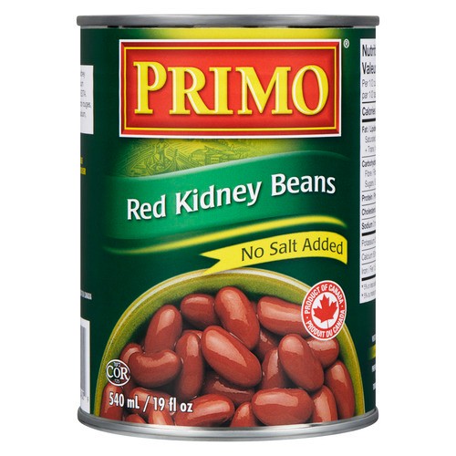 Primo Canned Beans Red Kidney No Salt Added 540 ml