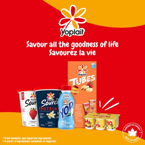 Yoplait Yogurt Tubes Raspberry 8 x 56 g