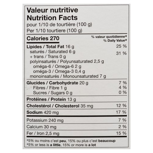 Plaisirs Gastronomiques Meat Pie 1 kg