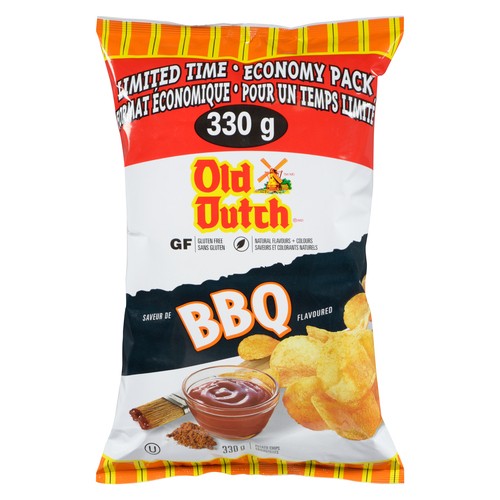 Old Dutch Gluten-Free Potato Chips BBQ 330 g