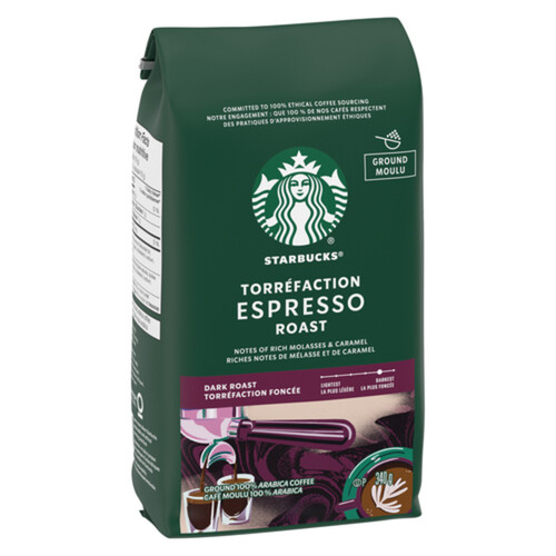 Starbucks Ground Coffee Espresso Dark Roast 340 g