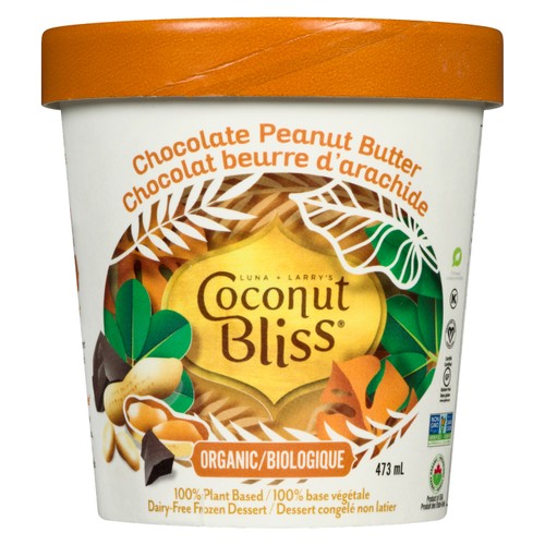 Coconut Bliss Dairy-Free Frozen Dessert Chocolate Peanut Butter 473 ml
