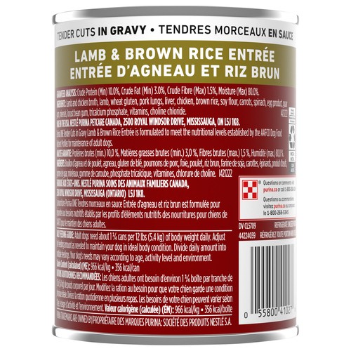 Purina ONE Wet Dog Food Tender Cuts In Gravy Lamb & Brown Rice Entre 368 g