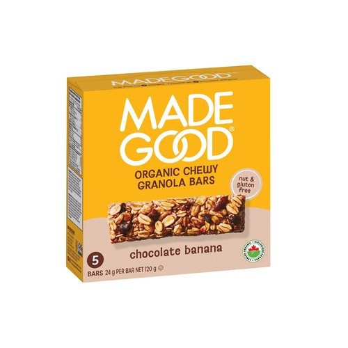 MadeGood Granola Bars Chocolate Banana 5 x 24 g