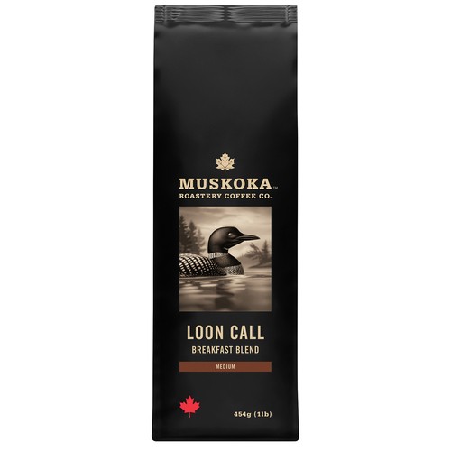 Muskoka Roastery Coffee Co Handcrafted Ground Coffee Loon Call Breakfast Blend 454 g