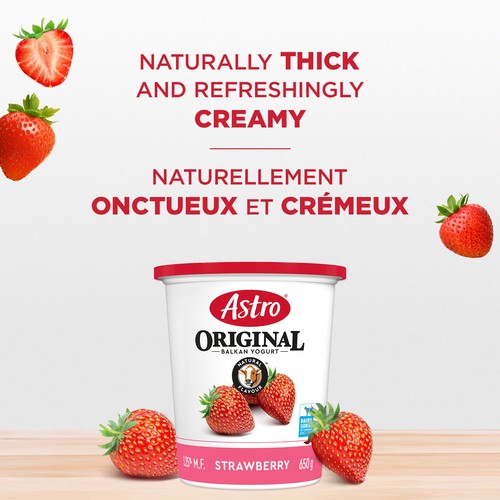 Astro Original 3.25% Yogurt Balkan Style Strawberry 650 g