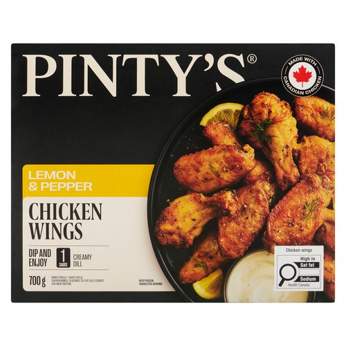 Pinty's Lemon Pepper Chicken Wings 700 g
