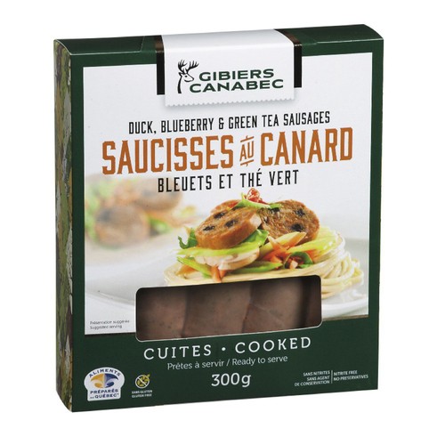 Gibiers Canabec Sausages Duck Blueberry & Green Tea 300 g