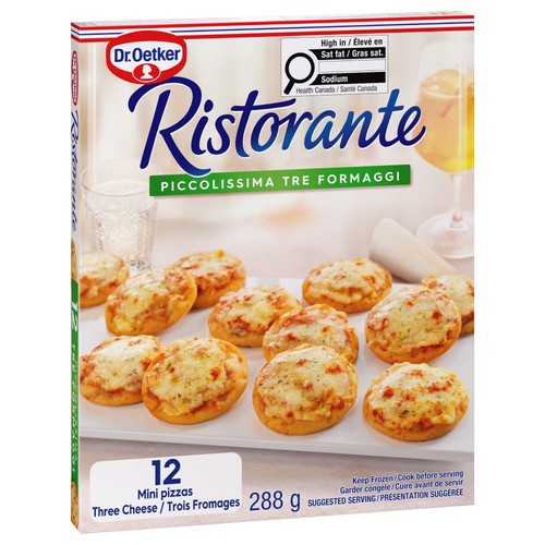 Dr. Oetker Ristorante Frozen Mini Pizzas Three Cheese 12 x 24 g