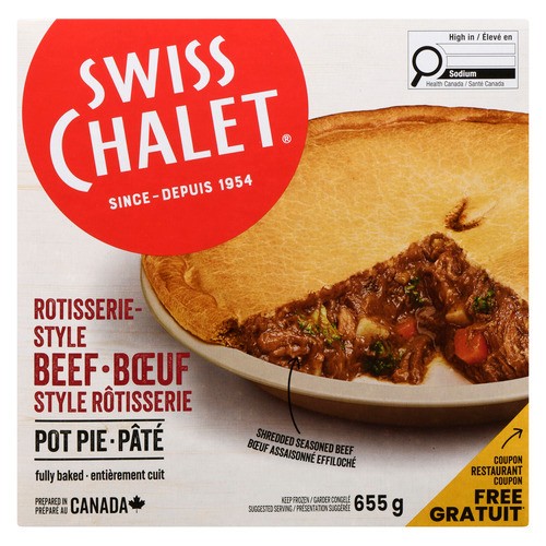 Swiss Chalet Frozen Rotisserie Style Beef Pie 655 g