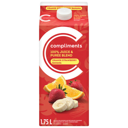 Compliments Juice Blend Orange Strawberry Banana 1.75 L