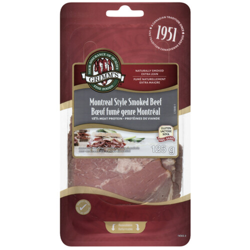 Grimms Fine Foods Montreal Style Smoked Beef 125 g