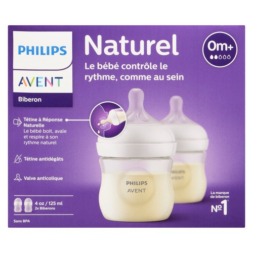 Philips Avent Baby Bottle Natural 125 ml 0m+ 2 Bottles