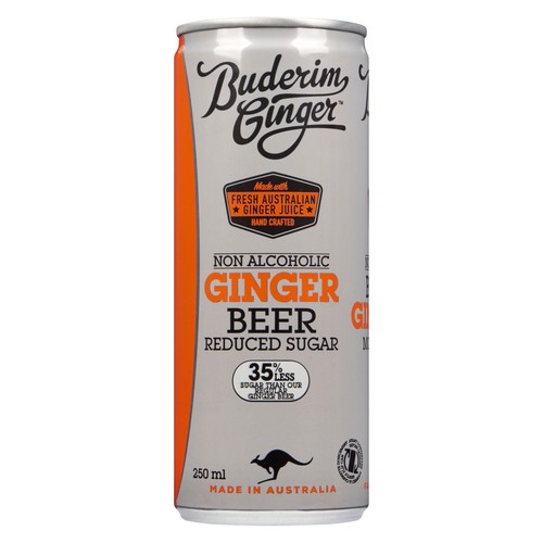 Buderim Ginger Non Alcoholic Ginger Beer 250 ml (can)