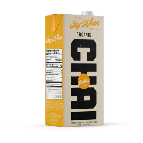 Say When Organic Chai Concentrate Golden 946 ml