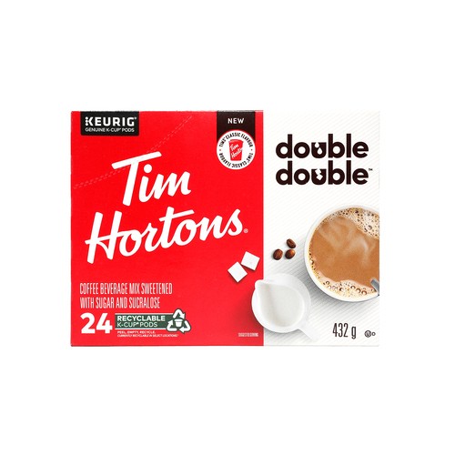Tim Hortons Coffee Double Double KCup 24 EA