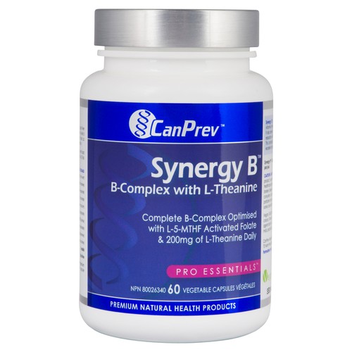 CanPrev Synergy B-Complex With L-Theanine Vegetable Capsules 60 Count