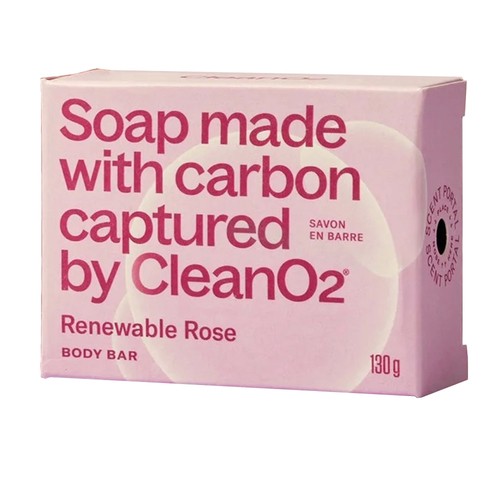 Clean O2 Body Bar Soap Renewable Rose 130 g