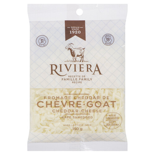 Riviera 31% Goat Cheddar Cheese Shredded 150 g