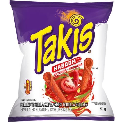 Takis Tortilla Chips Kaboom Ketchup Sriracha 80 g
