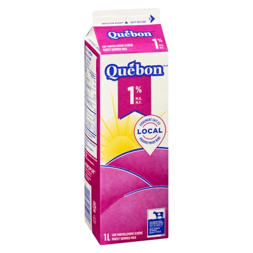 Québon 1% Milk Partly Skimmed 1 L