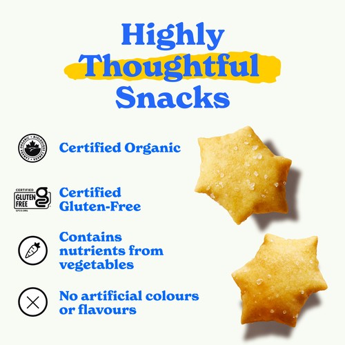 MadeGood Star Puffed Crackers Sea Salt 121 g