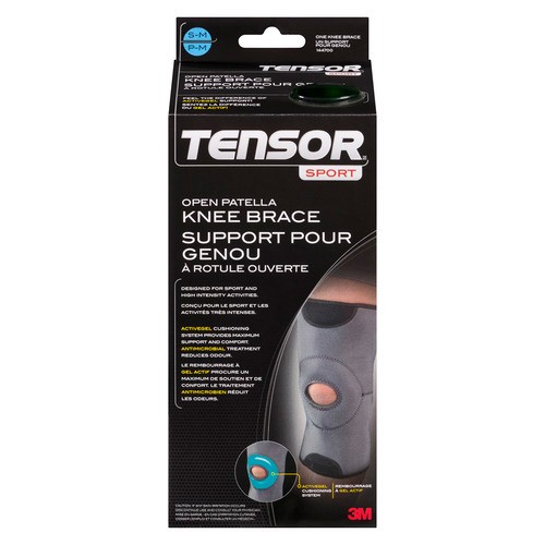 Tensor Sport Knee Brace Open Patella S-M Size 1 Count