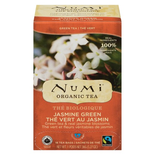 Numi Herbal Tea Jasmine Green 18 Tea Bags 