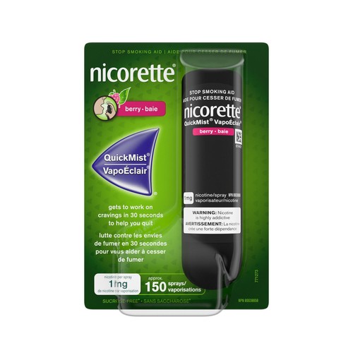 Nicorette Nicotine QuickMist Spray Berry 1 mg 150 Sprays