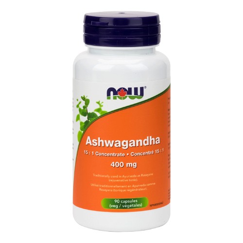 Now Ashwagandha 400 mg Veg Capsules 90 Count
