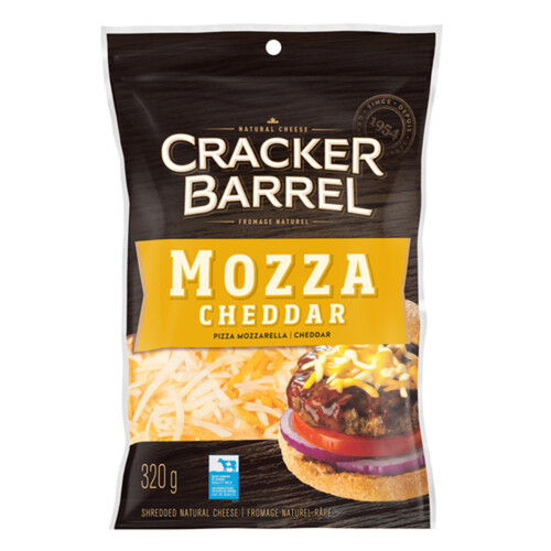 Cracker Barrel Shredded Cheese Mozzarella Cheddar 320 g