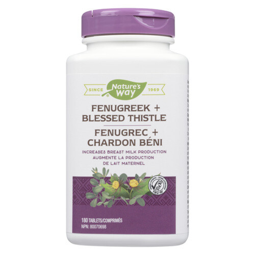 Nature's Way Fenugreek + Blessed Thistle Tablets 180 Count