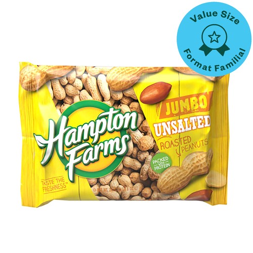 Hampton Farms Jumbo Peanuts No Salt 907 g