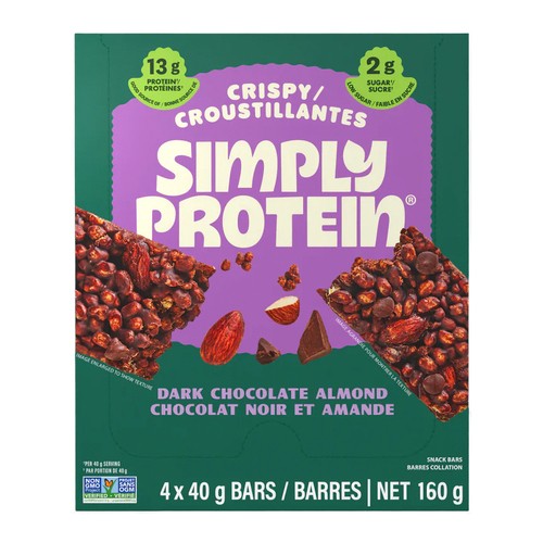 Simply Protein Crispy Bars Dark Chocolate Almond 4 x 40 g