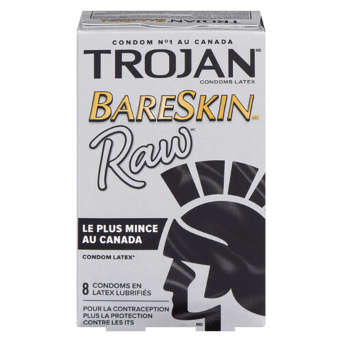 Trojan Condoms Bareskin Raw 8 EA