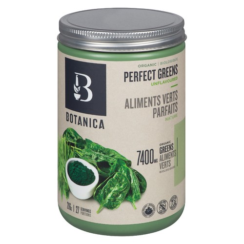 Botanica Organic Nutritional Supplement Perfect Greens Unflavoured 216 g