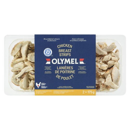 Olymel Fully Cooked Chicken Breast Strips Oven Roasted Seasoned 350 g