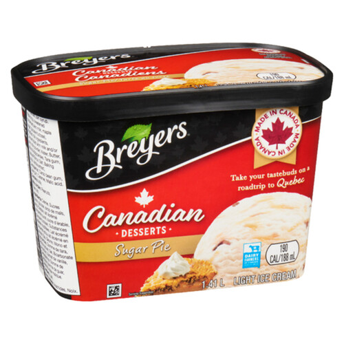 Breyers Canadian Desserts Sugar Pie Light Ice Cream Locally Inspired 1.