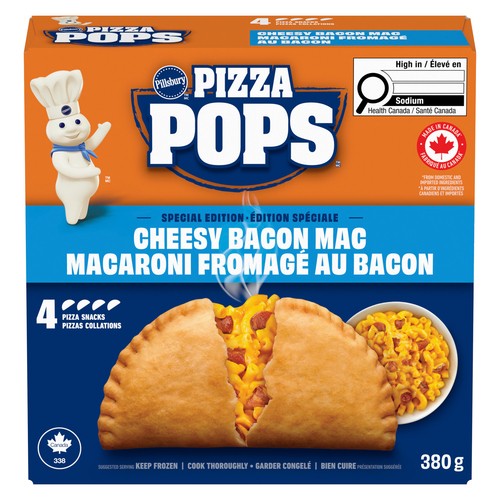 Pillsbury Frozen Pizza Pops Special Edition Frank's Red Hot Pepperoni-Bacon 380 g