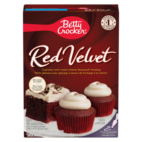 Betty Crocker Cupcakes Mix Red Velvet With Cream Cheese Frosting 465 g