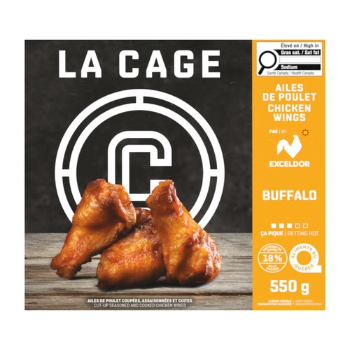 La Cage Frozen Chicken Wings Spicy Buffalo 550 g