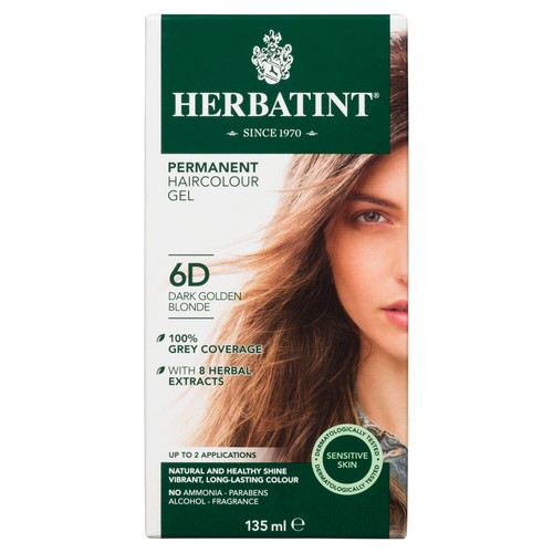 Herbatint Hair Colour 6D Dark Golden Blonde 135 ml