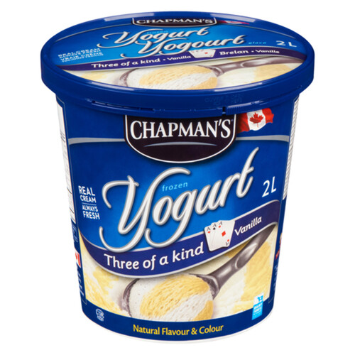 Chapman's Frozen Yogurt Three Of A Kind Vanilla 2 L