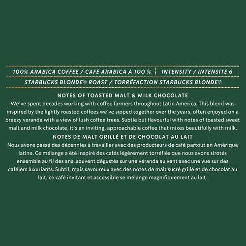 Starbucks Nespresso Coffee Pods Vertuo Veranda Blend 8 Capsules 100 g