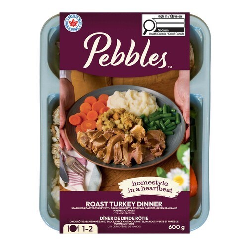Pebbles Frozen Dinner Meals Roast Turkey 600 g
