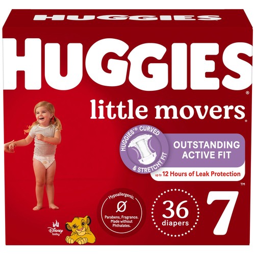 Huggies Little Movers Diapers Size 7 36 Count