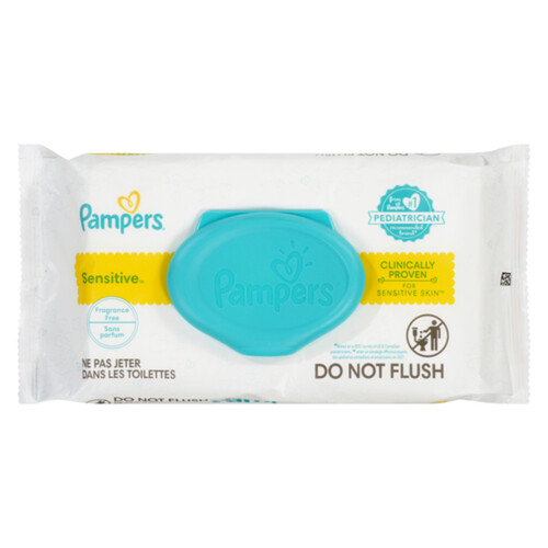 Pampers Baby Wipes Sensitive Perfume Free Pop-Top 56 Count