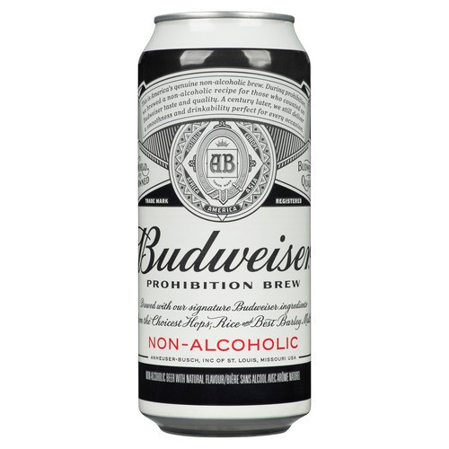 Budweiser Alcohol-Free Beer Prohibition Brew 473 ml (can)